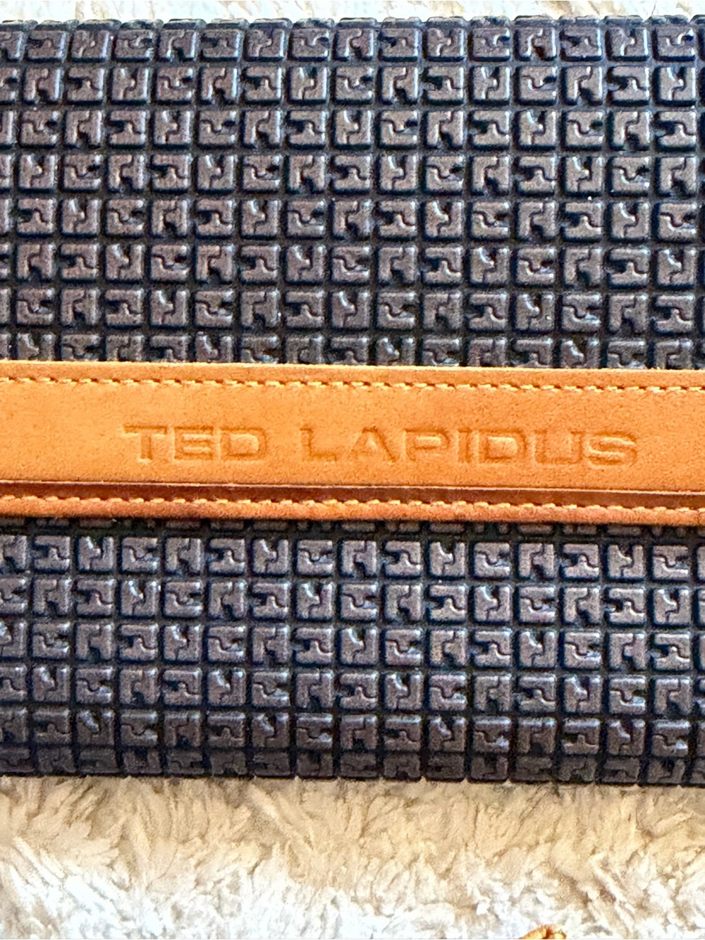 NWOT Vintage Ted Lapidus Monogram Tote Bag & Wallet Set Deadstock Tan - Picture 5 of 14